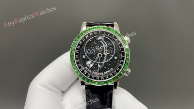 Patek Philippe Complications 40mm Cal.240 Q Movement Green Bezel Black Face Watch